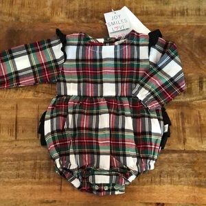 NWT Ruffle Butts Holiday Plaid Bubble